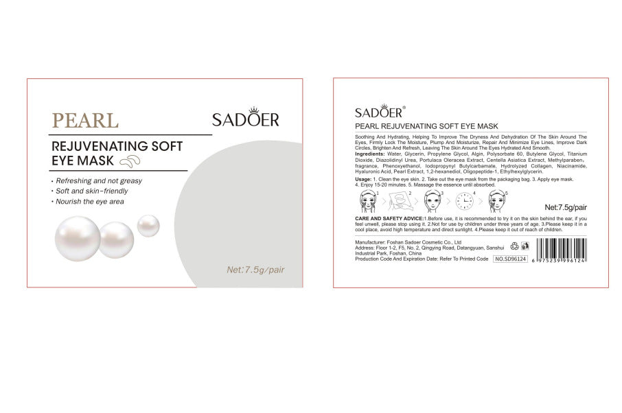 Eye Mask SADOER Caviar Eye Mask Pack Moisture replenishment Cross-border Foreign Trade Skincare Wholesale