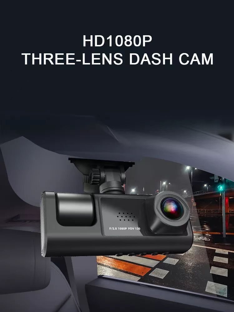170High-definition dashcam with front, rear, and side recording touchscreen1080P Recorder WIFI Mobile Phone Interconnection