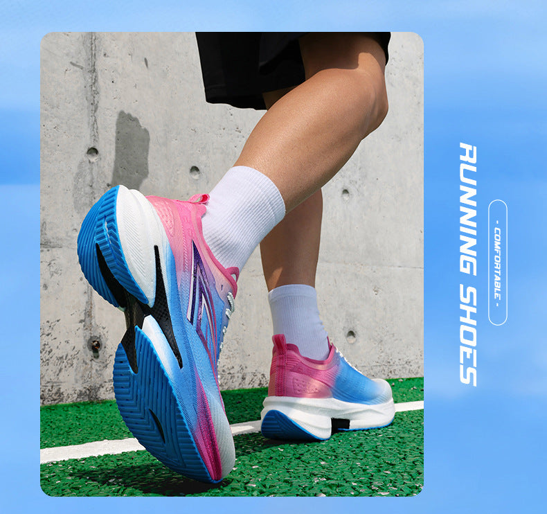 Spring Running Shoes Professional Physical Test Student Middle School Entrance Exam Field Training Shoes Carbon Plate Sports Casual Shoes Shock Absorption Men's Shoes