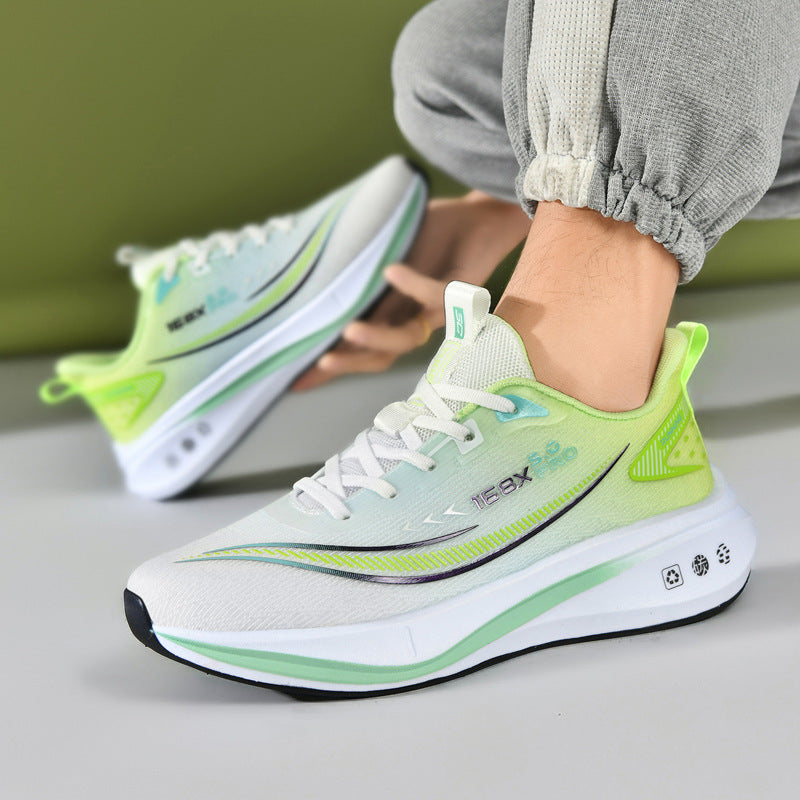 Carbon Plate Running Shoes Four Seasons Youth New Lightweight Breathable Shock Absorption Racing Running Shoes Casual Non-Slip Sports Shoes