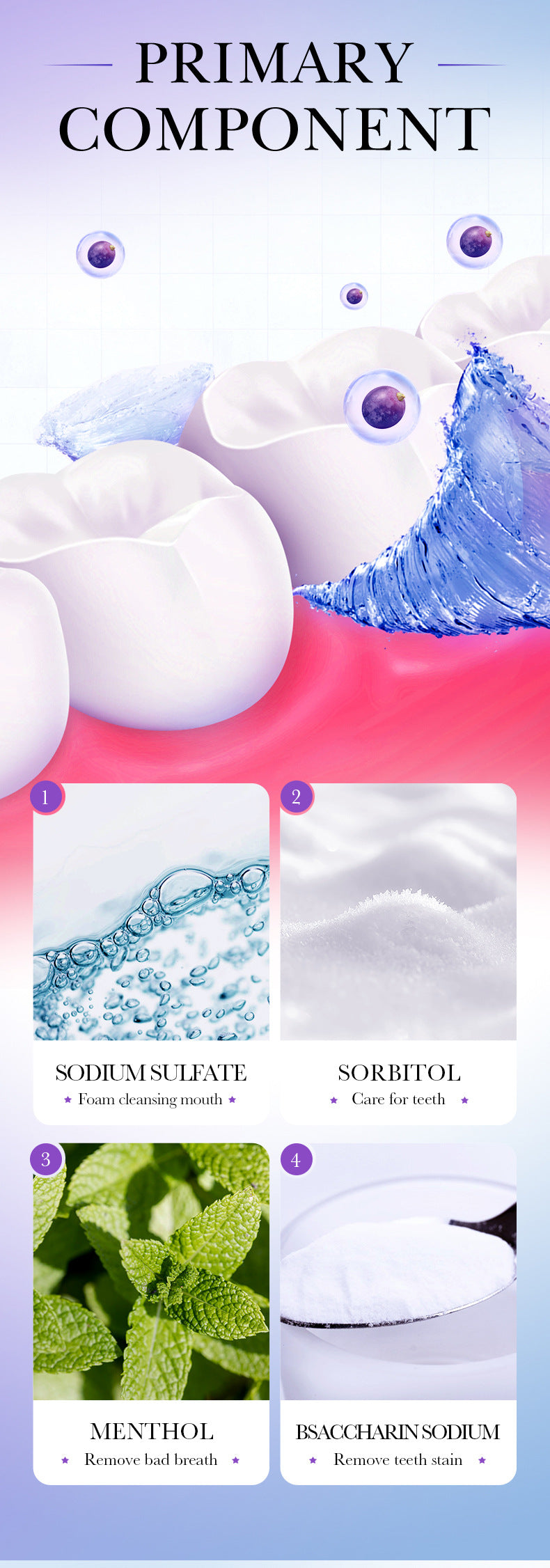 V34Whitening Mouthwash SADOER Clean Teeth Oral Fresh Mouthwash Cross-Border Wholesale