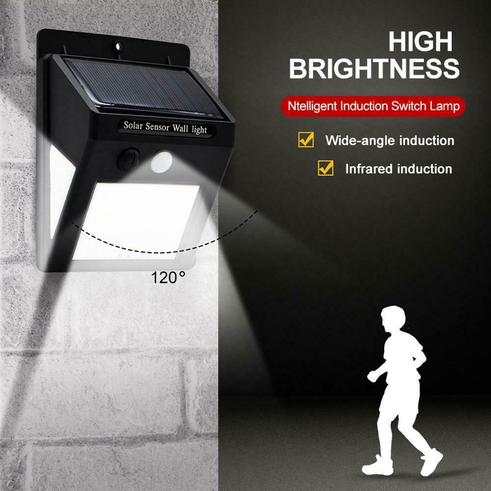 Solar Wall Light Outdoor Human Body Sensor Light Waterproof Garden Light20+5+5LED Corridor Light Emergency Light Street Light