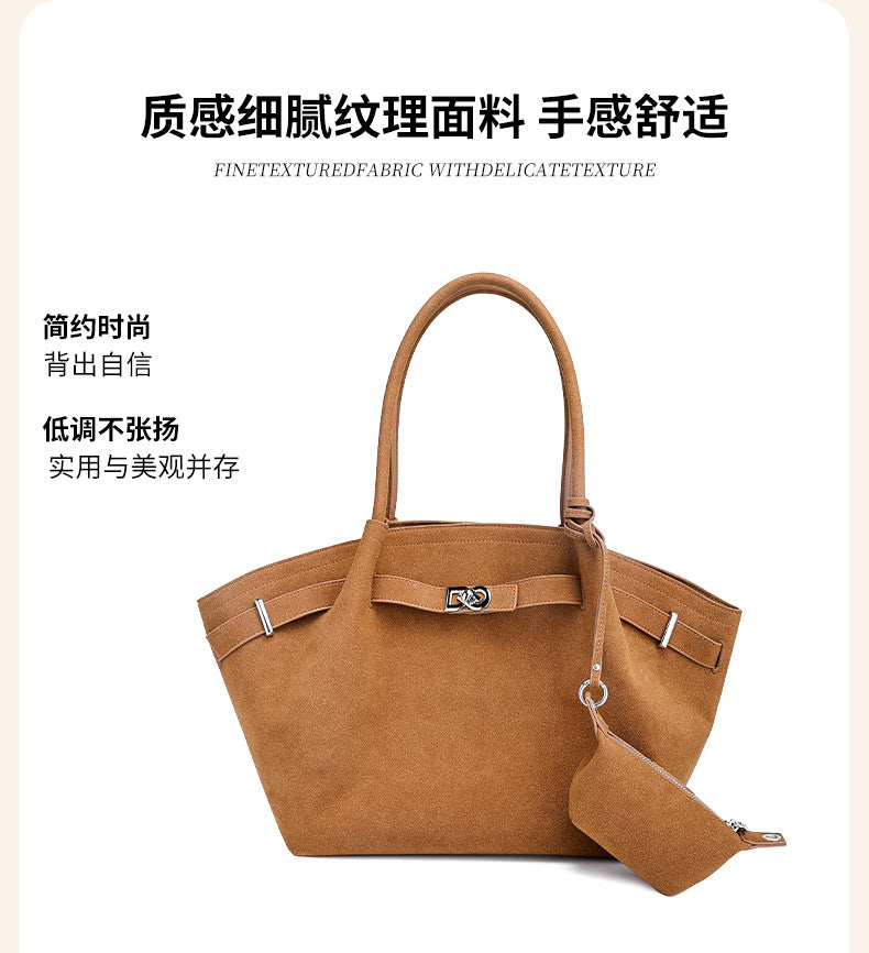 European and American Fashion High-End Handheld Tote Bag for Women New Versatile Trendy Pleated Stylish Single Shoulder Crossbody Bag