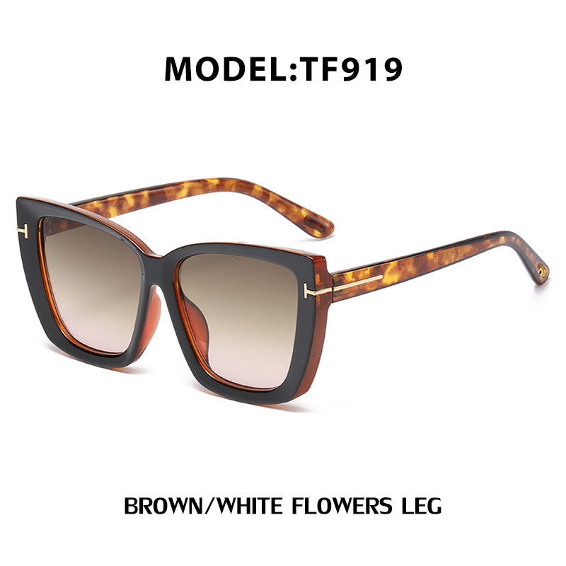 European and American Fashion Cat Eye Sunglasses for Women with High-end Feel Korean Style T Fashionable Sunglasses for Women Wholesale
