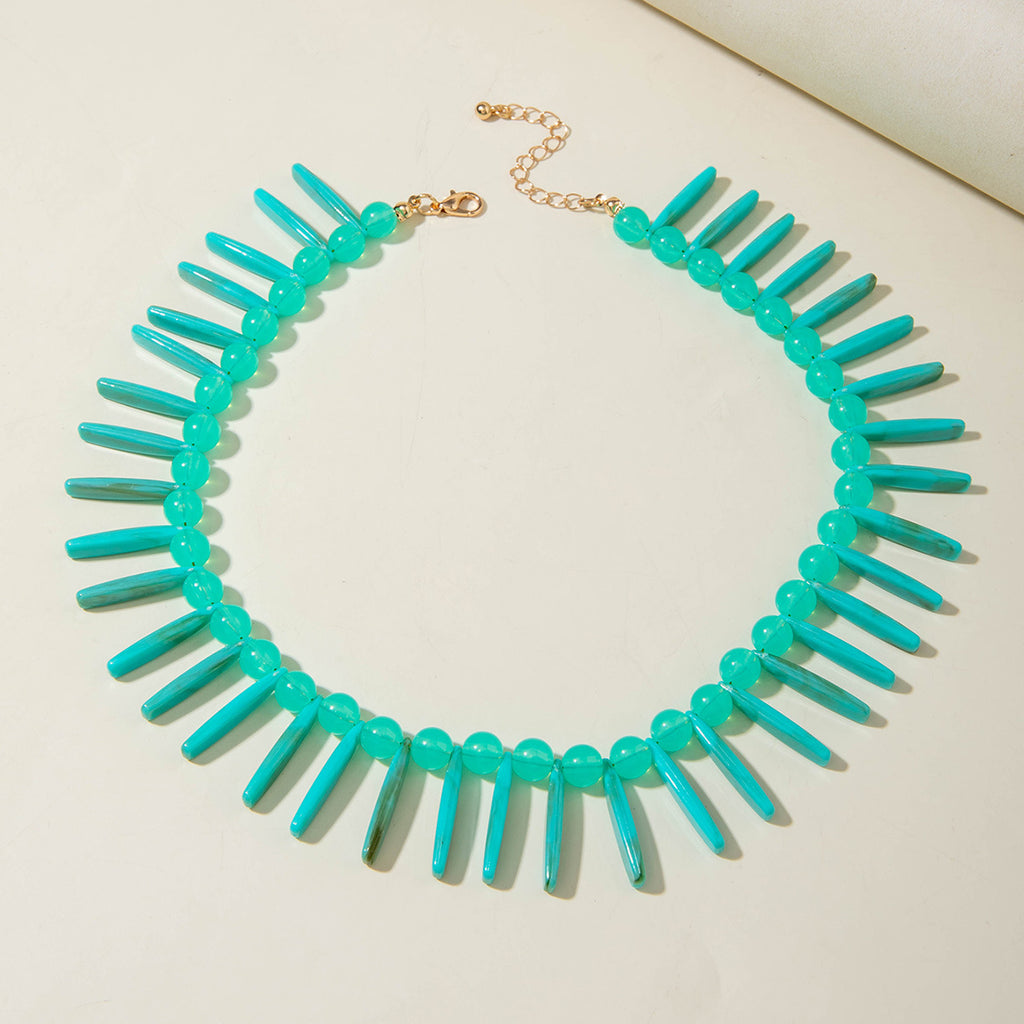 European and American Ornament Fashion Niche Design Statement Necklace Bohemian Style Acrylic Necklace