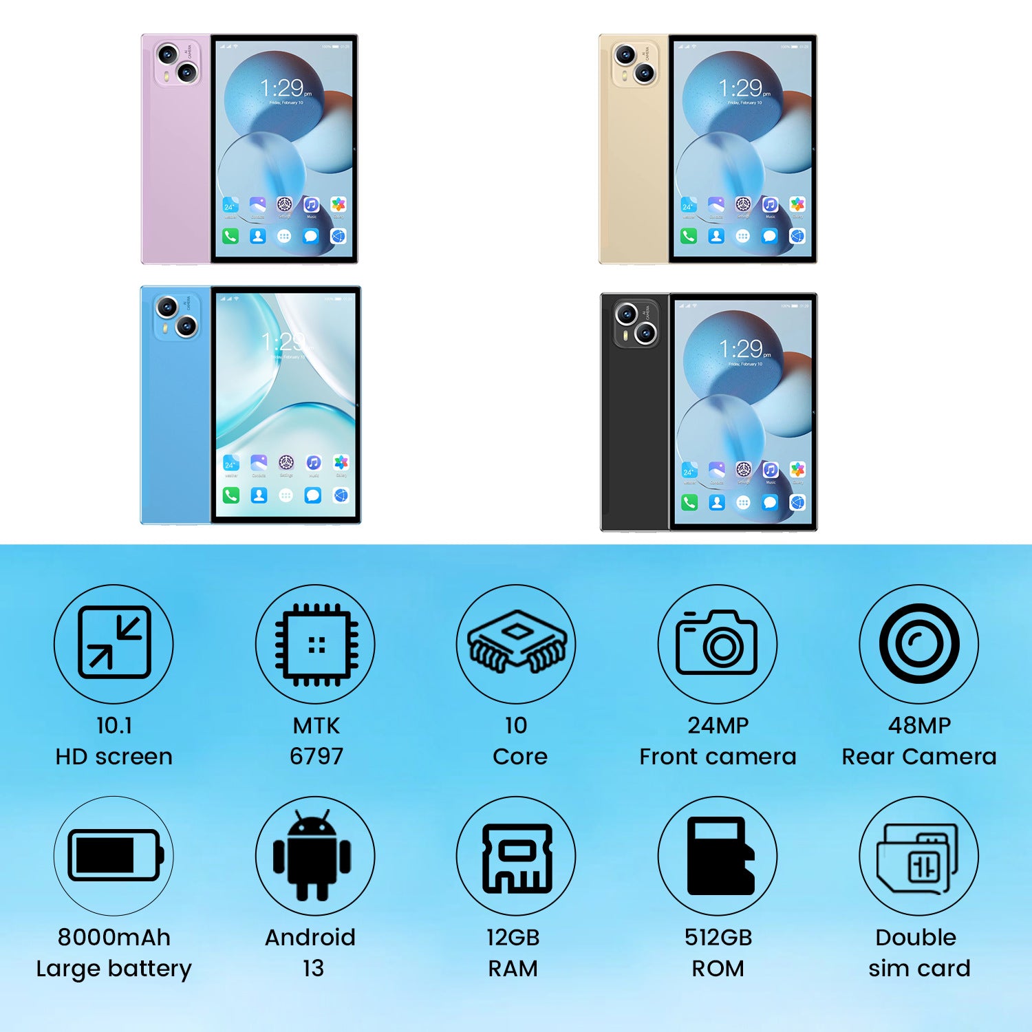 Cross-Mirror Exclusive for Electric Vehicles New Model i16Pro Smart Tablet Manufacturer Wholesale Tablet Full Network Low Price Wholesale