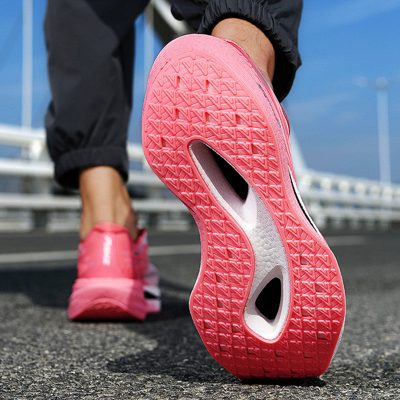 Fashion Four Seasons New Popcorn Carbon Plate Breathable Couple Running Shoes Comfortable Unisex Sports Shoes