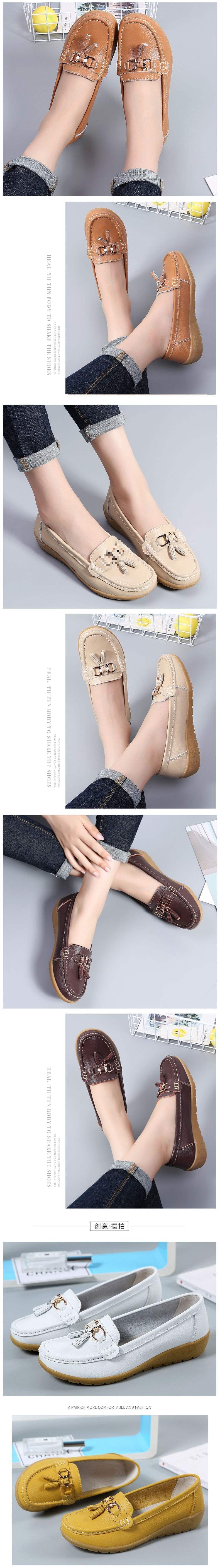 Women's Shoes Flat Soft Sole Thick Sole Loafers Thickened Nurse Shoes Rubber Sole Wedge Slip-On Women's Shoes