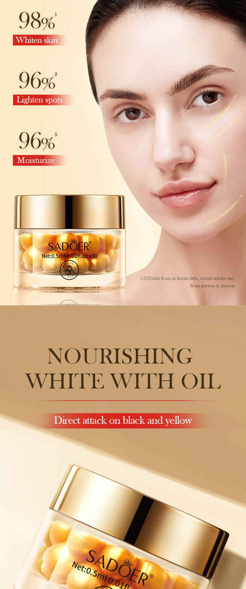 Anti-Wrinkle Pills Anti-Wrinkle Essence Oil SADOER Firming, Moisturizing and Rejuvenating Essence Cross-Border Foreign Trade Wholesale