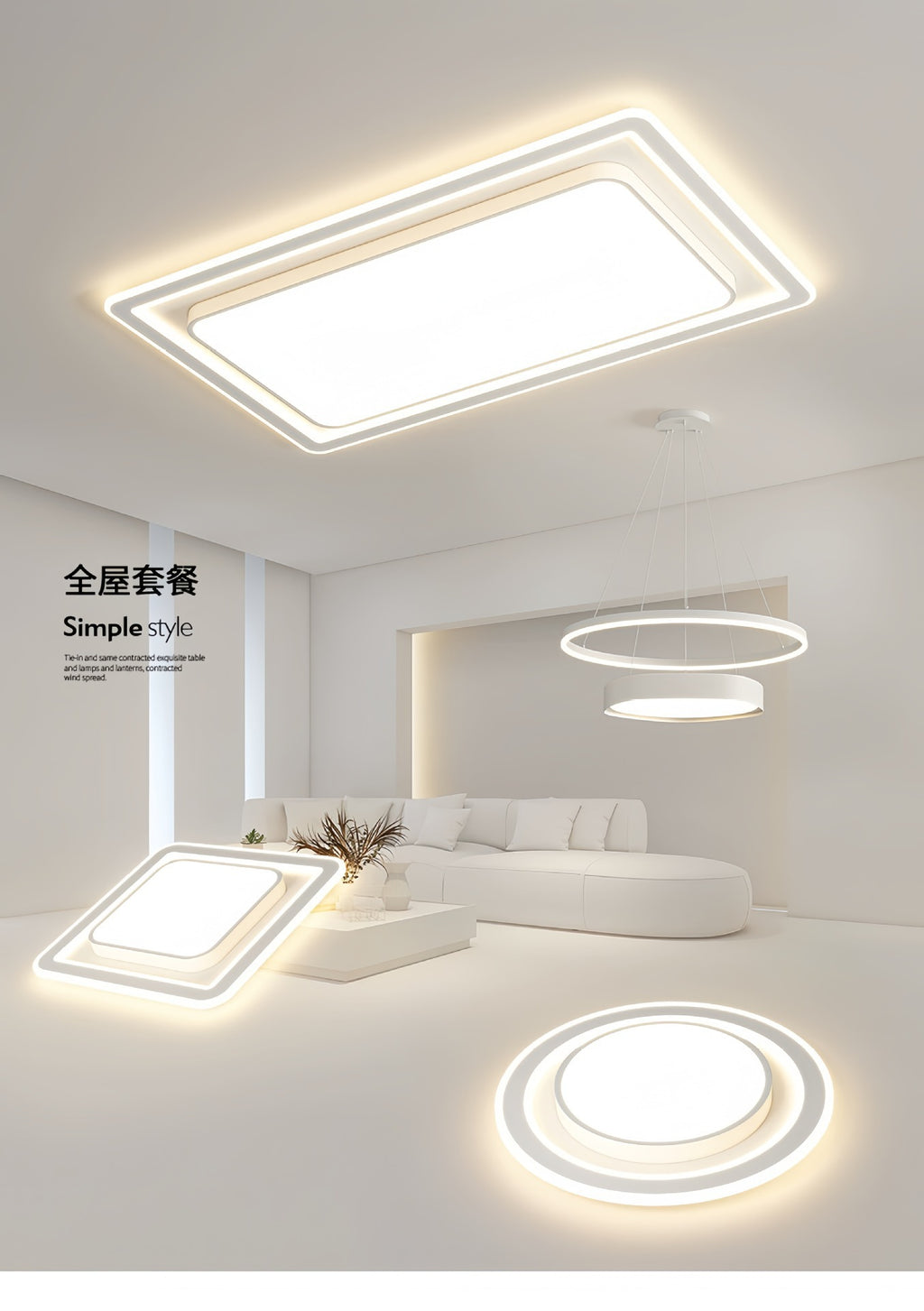 Eye Protection Ceiling Lamp Modern Minimalist Living Room Lamp Full Spectrum LED Bedroom Lamp Zhongshan Lighting Package Installation