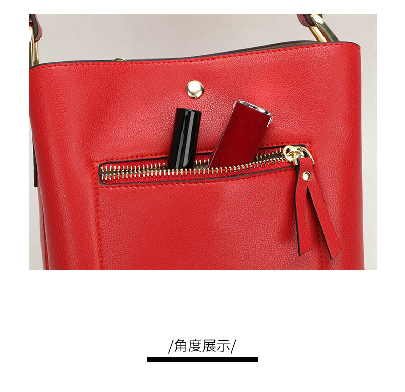 Factory Direct Sale In Stock Spring Autumn Bucket Bag Trendy Fashion Personality Simple Versatile Shoulder Bag Handheld Crossbody Women's Bag
