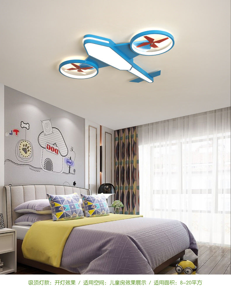 Airplane Lamp Children's Room Lamp Modern Simple Boy's Bedroom Lamp Creative Energy-saving Eye Protection led Wholesale Ceiling Lights