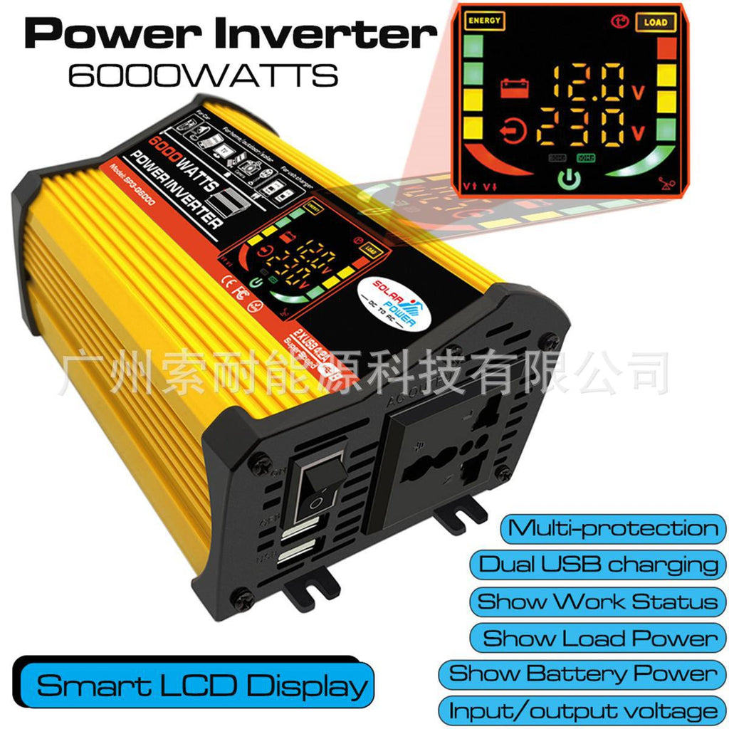 Export Car Inverter500W 12V Turn110V/220V Intelligent Digital Display Double USB inverter