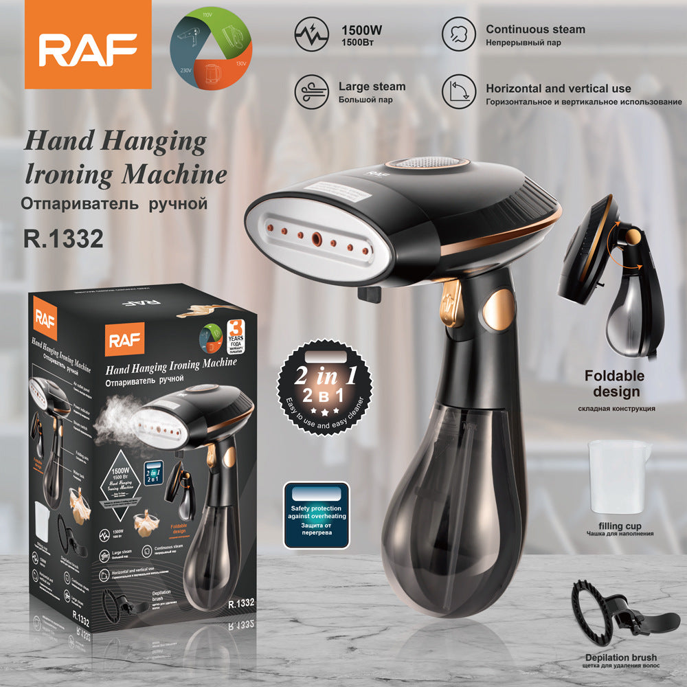 RAF European Standard Small Travel Portable Vertical Ironing Machine1500W Handheld Household Steam Iron R1332