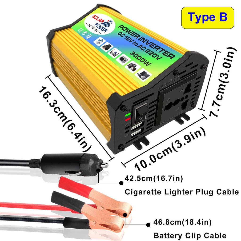 Automobile and Motorcycle Parts Car Converter Car Inverter Car Inverter Power Supply12V Turn110V/220V 300W