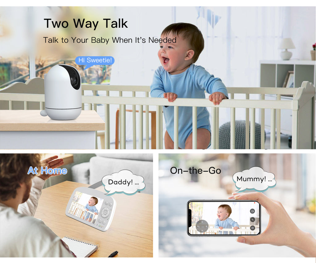 Factory Direct Smart Baby Monitor with Crying Detection Tuya babymonitor Baby Care Device