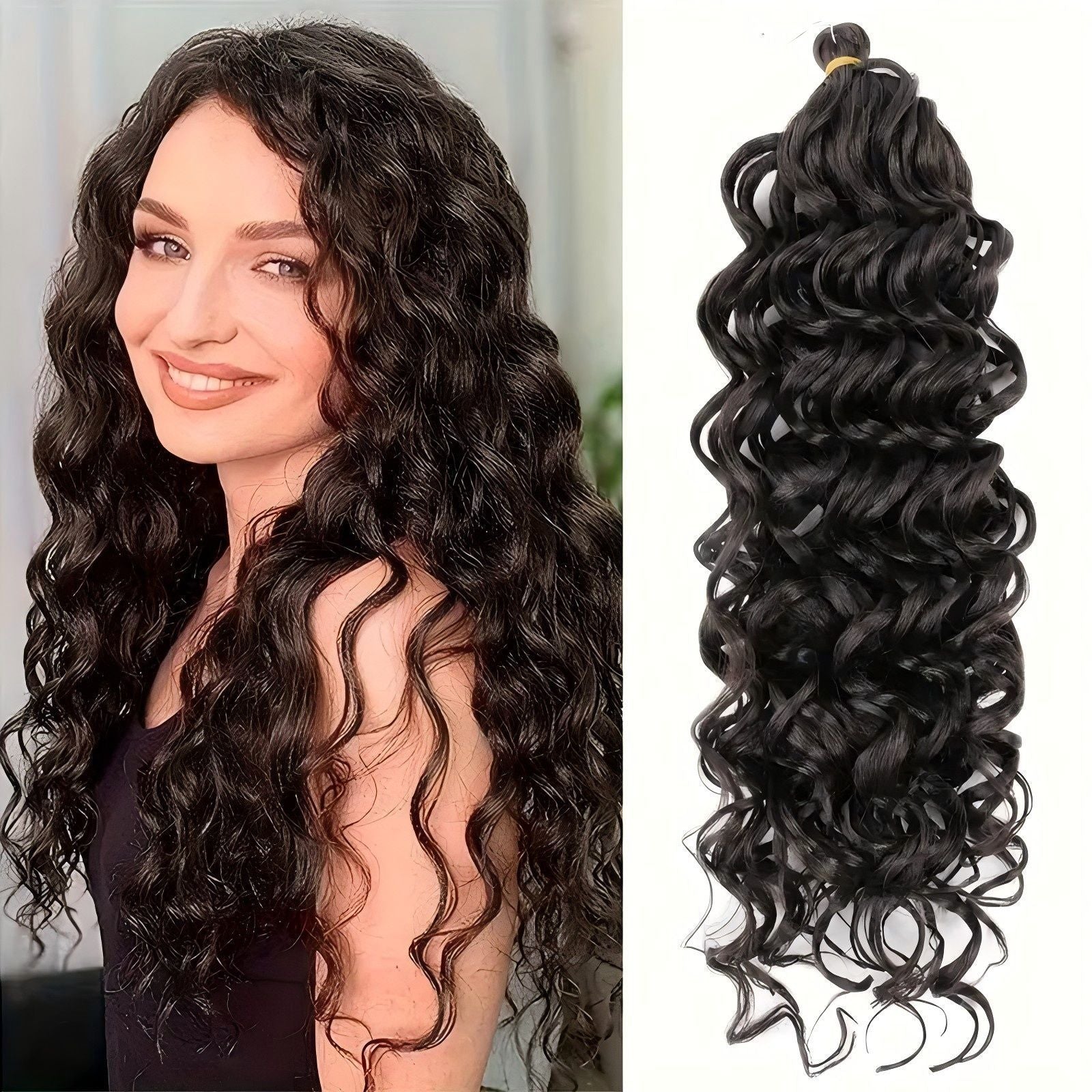 European and American Style Wig Hawaiian Curl Crochet Hair Hawaii Ocean Wave Braiding Hair20in90g