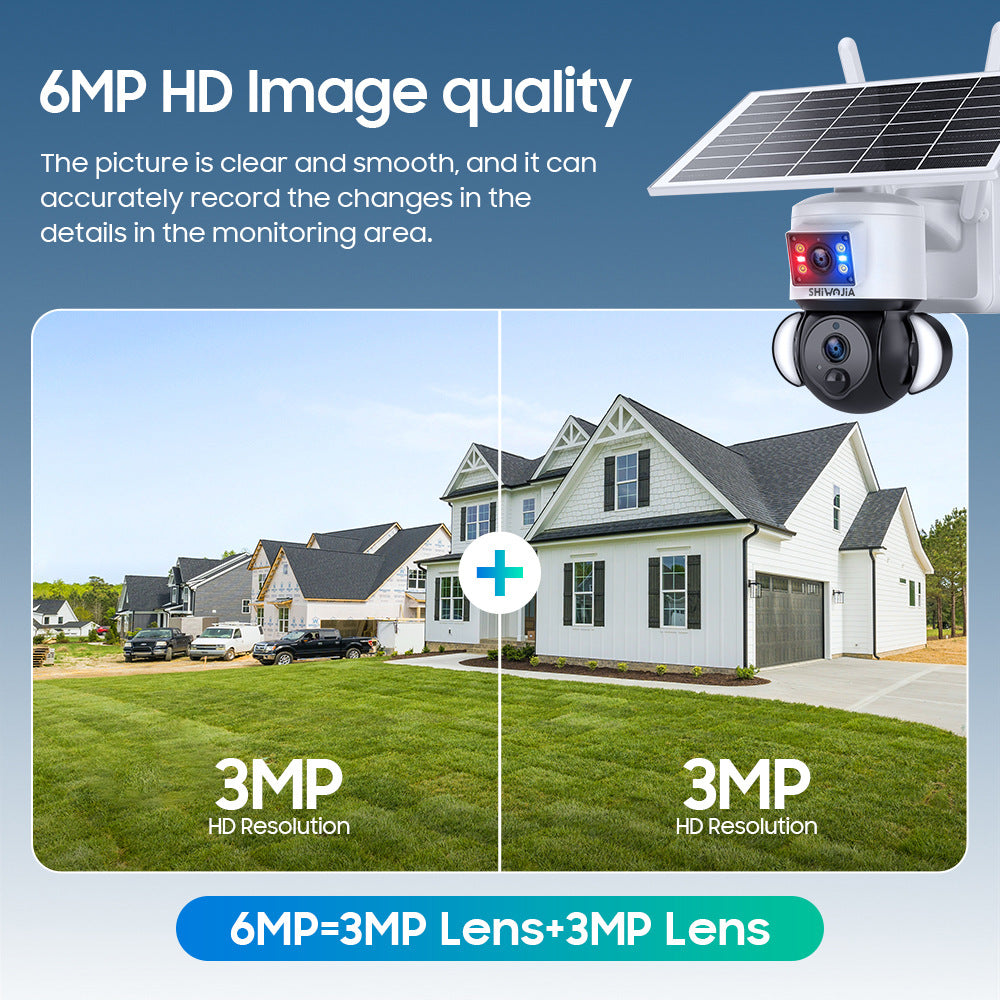 Source Factory Specializes in Solar-Powered Gun Ball Linkage HD600Multi-camera Multi-view Courtyard Surveillance