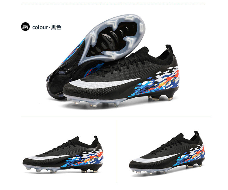 New Large Size Long Spike Football Shoes Low Top Youth Competition Training Student Football Sports Shoes
