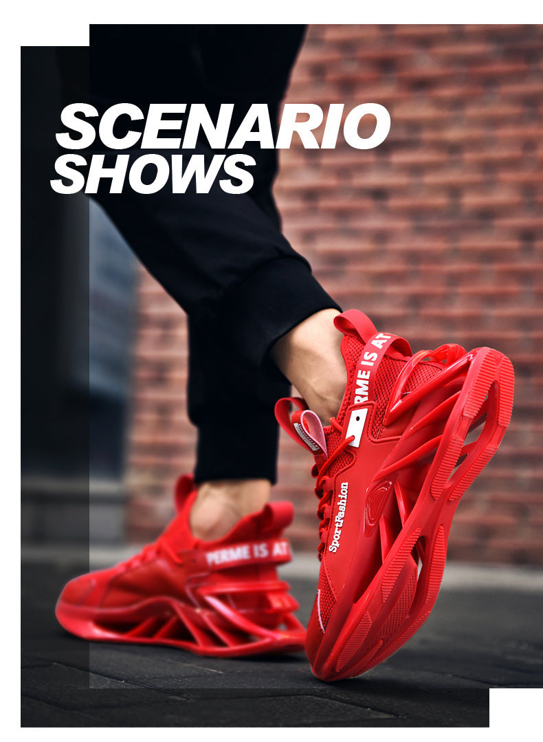 Spring New Large Size Blade Sole Sneakers Casual Versatile Men's Shoes Fashion National Style Patchwork Trendy Shoes