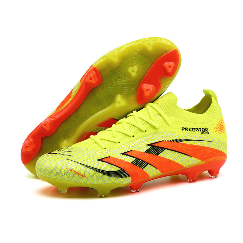 2025New Football Shoes for Men and Women, Youth Students, Fashionable and Comfortable, Long Spikes, Low-top, Factory Direct Sale