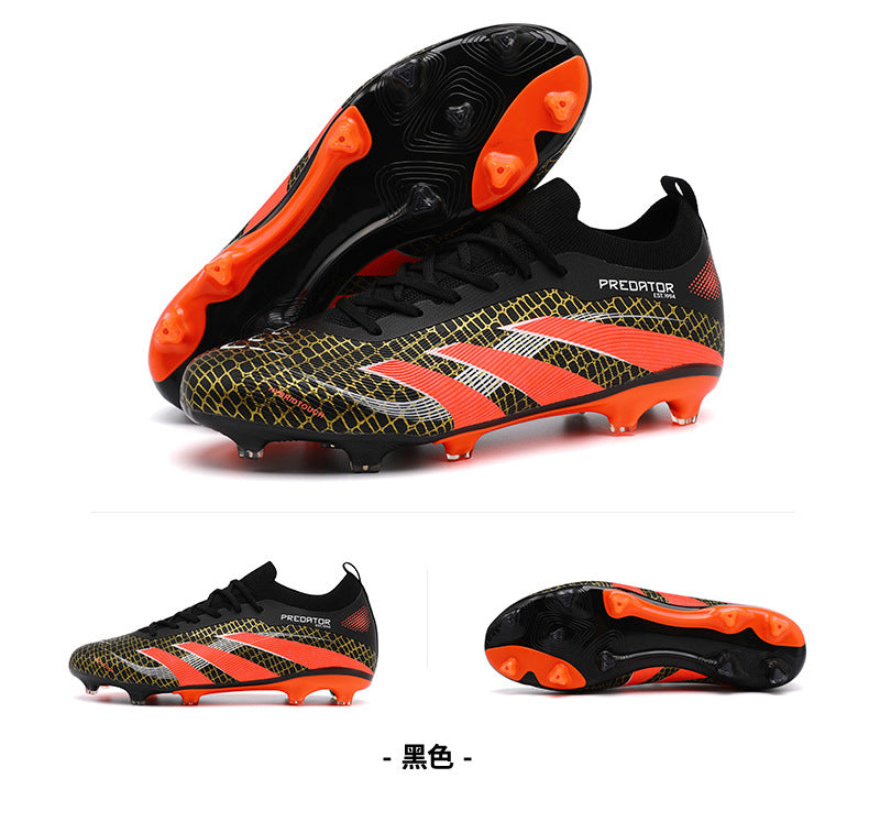 2025New Football Shoes for Men and Women, Youth Students, Fashionable and Comfortable, Long Spikes, Low-top, Factory Direct Sale