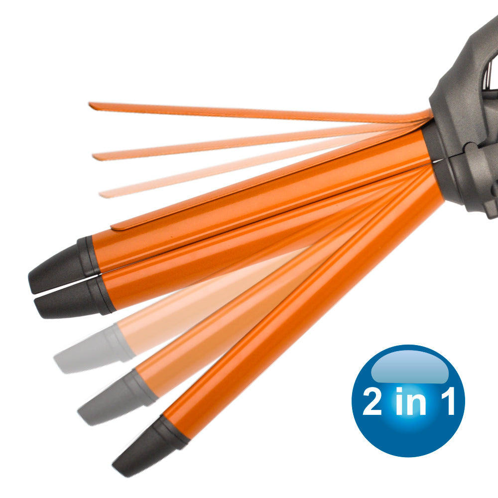 New 2-in-1 Curling Iron and Straightener Ceramic Plate Dry and Wet Dual-use Large Curling Bangs Hair Styling Tool