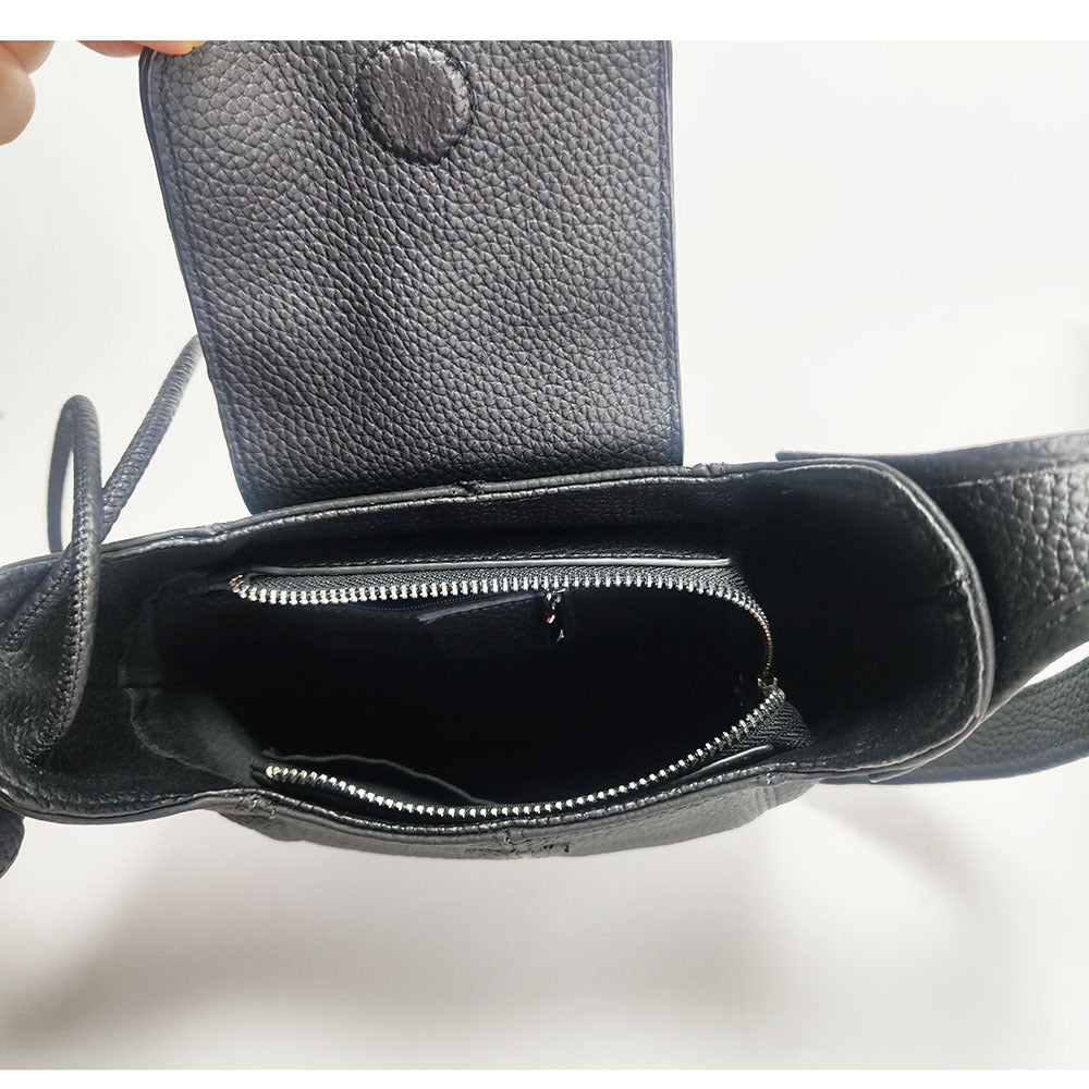 Genuine Leather Bucket Bag2025Autumn and Winter New Women's Bag Casual Fashion Versatile Single Shoulder Crossbody Large Capacity Pumpkin Bag