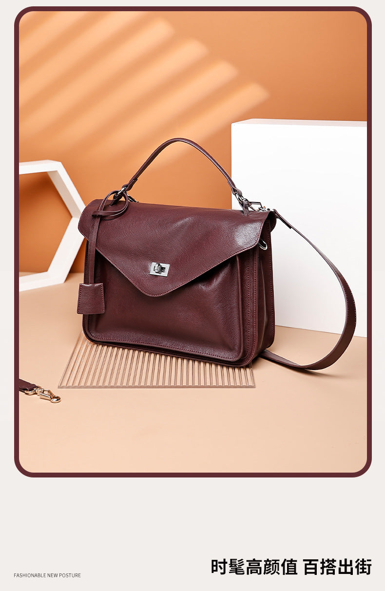 Vintage Tote Bag New Luxury Large Capacity Messenger Bag for Women Fashionable Elegant Single Shoulder Crossbody Bag Handheld Laptop Bag