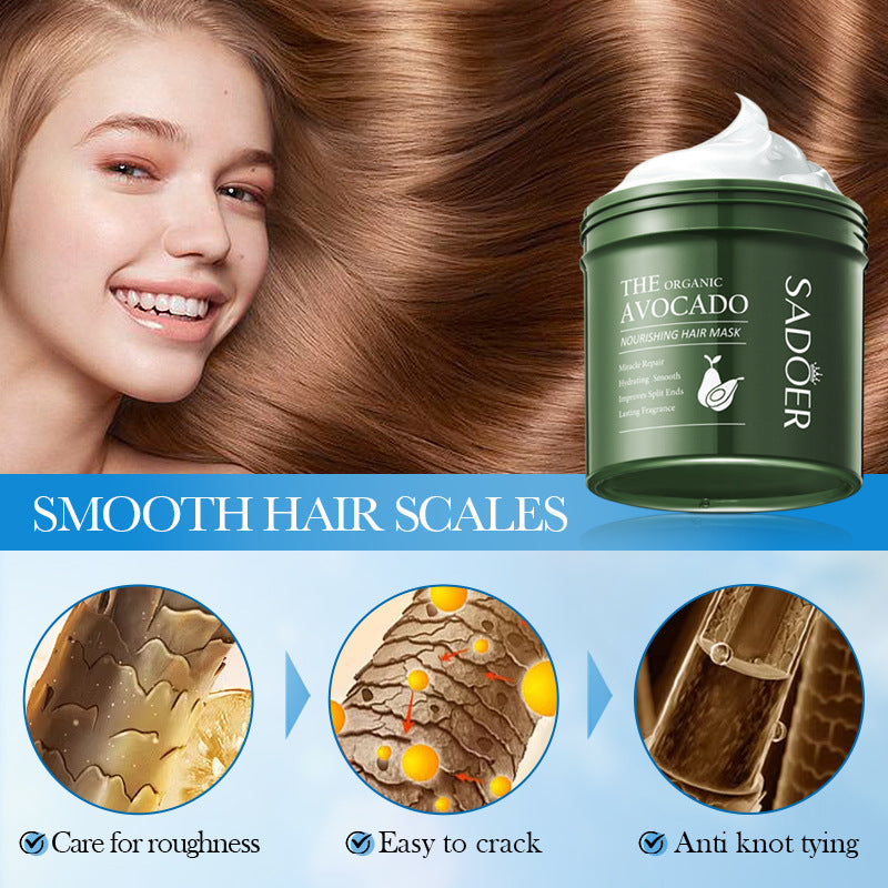 Avocado Smooth and Nourishing Hair Mask SADOER Cross-border foreign trade wholesale of frizz improvement conditioner