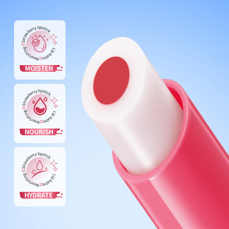 Full English Fruit Filled Temperature Changing Lip Balm SADOER Hydrating Moisturizing Temperature Changing Lip Balm for Foreign Trade