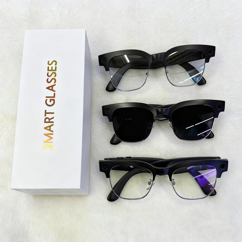 W630Smart Glasses800Megapixel photochromic lens with image stabilization for video recording AI Simultaneous Translation Recognition