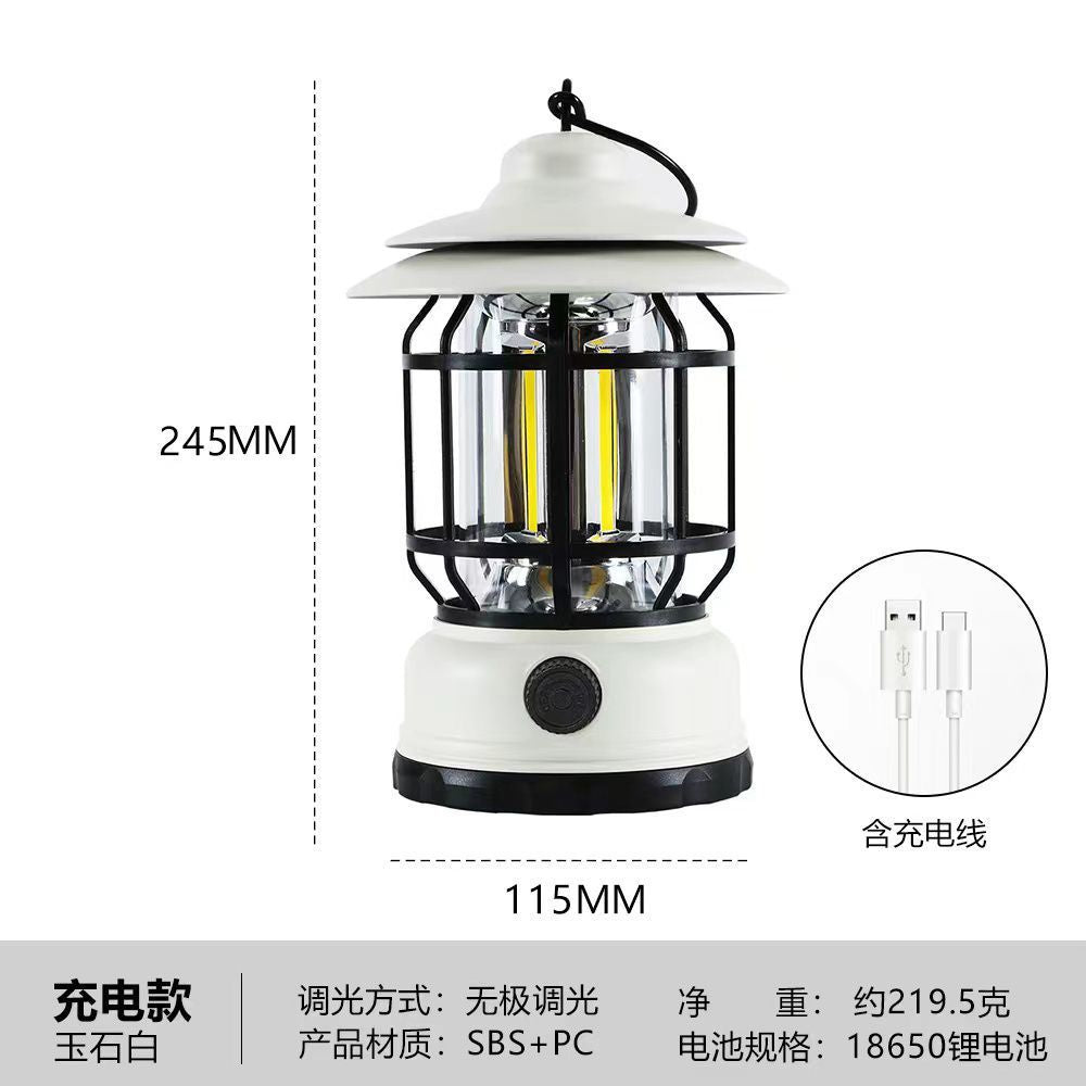 Retro Camping Lantern Outdoor Camping Light Household Emergency Tent Light Lantern Outdoor Light Multi-Functional Camping Light