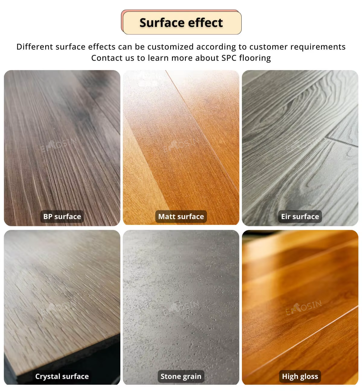 Strong Flexibility Pvc Vinyl Plank Tile Click Anti Scratch Proof Nonslip Non slip Anti slip Anti-slip Non-slip Spc Flooring