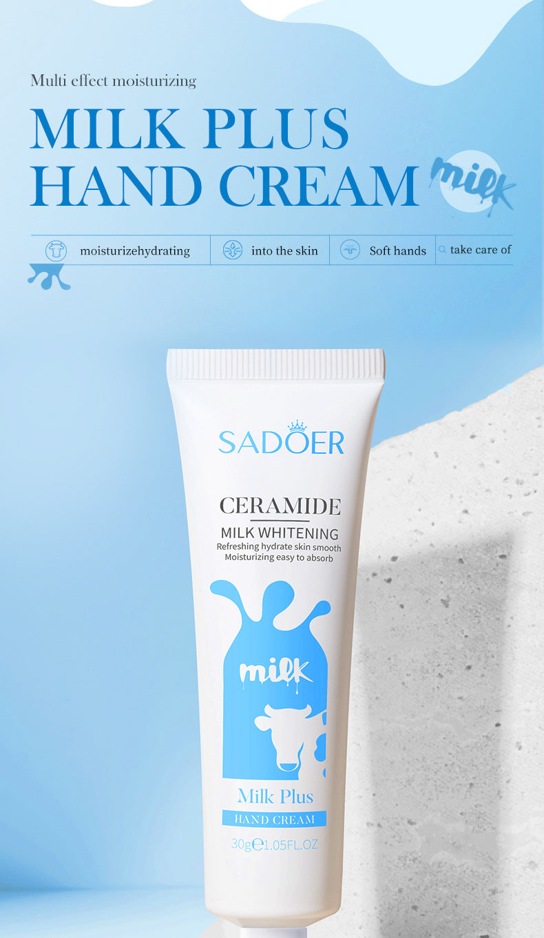 Milk Hand Cream SADOER Beirun Refreshing Hydrating Moisturizing Hand Cream Cross-Border Wholesale