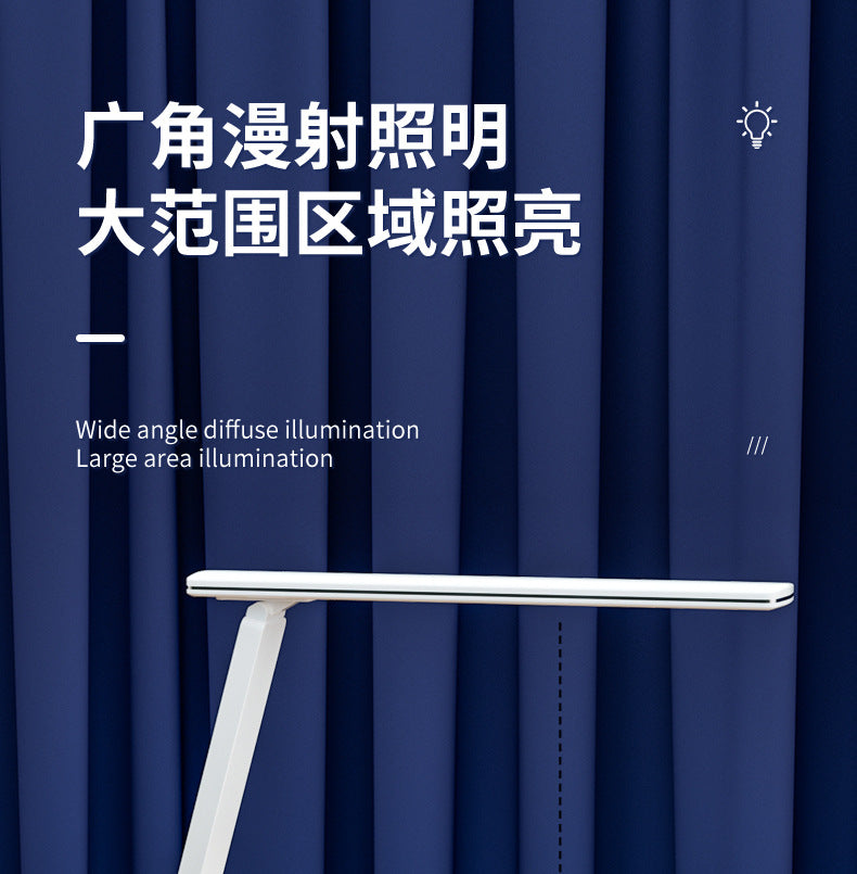 Folding desk lamp for study, multifunctional LED Eye Protection Lamp Desktop Smart15W Wireless Charging Reading Light Alarm Clock