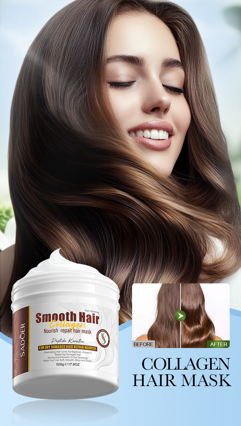 Collagen Smooth Hair Mask SADOER Nourishing and Fluffy Hair Conditioner Cross-Border Wholesale