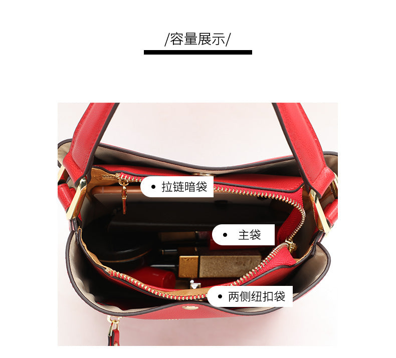 Factory Direct Sale In Stock Spring Autumn Bucket Bag Trendy Fashion Personality Simple Versatile Shoulder Bag Handheld Crossbody Women's Bag