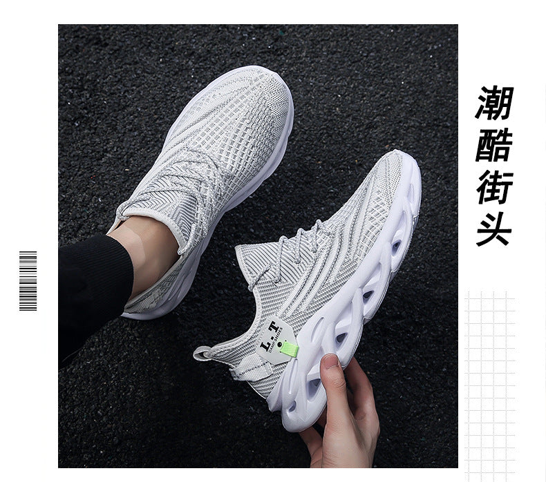 2025Foreign Trade Large Size Mesh Breathable Running Shoes Summer Trendy Versatile Sports Shock Absorption Wear-resistant Casual Shoes