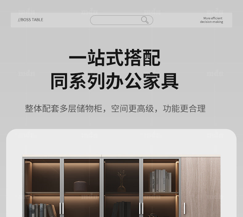 Office Desk Boss Desk and Chair Set Manager Supervisor Light Luxury High-End Office Desk and Chair Set Executive Office Desk