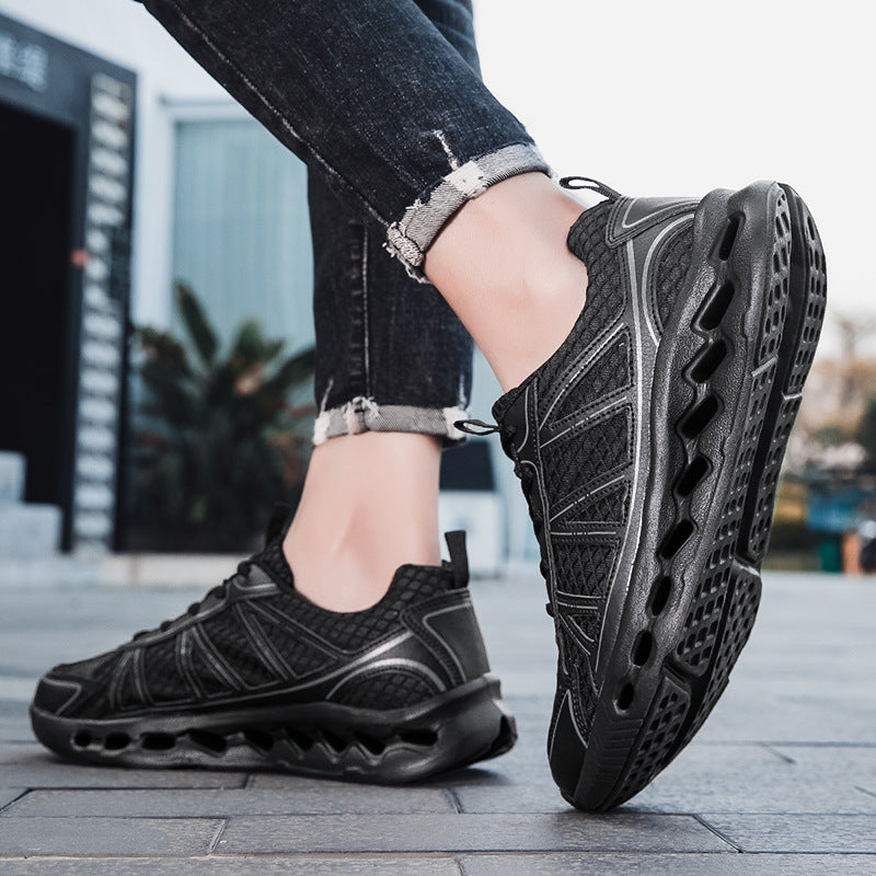 New Men's Running Shoes Large Size Mesh Breathable Casual EVA Lightweight cushioning rebound city commuter shoes