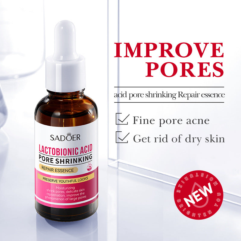 Lactobionic Acid Serum30mlSADOER Moisturizing pore-reducing skin rejuvenation essence cross-border wholesale