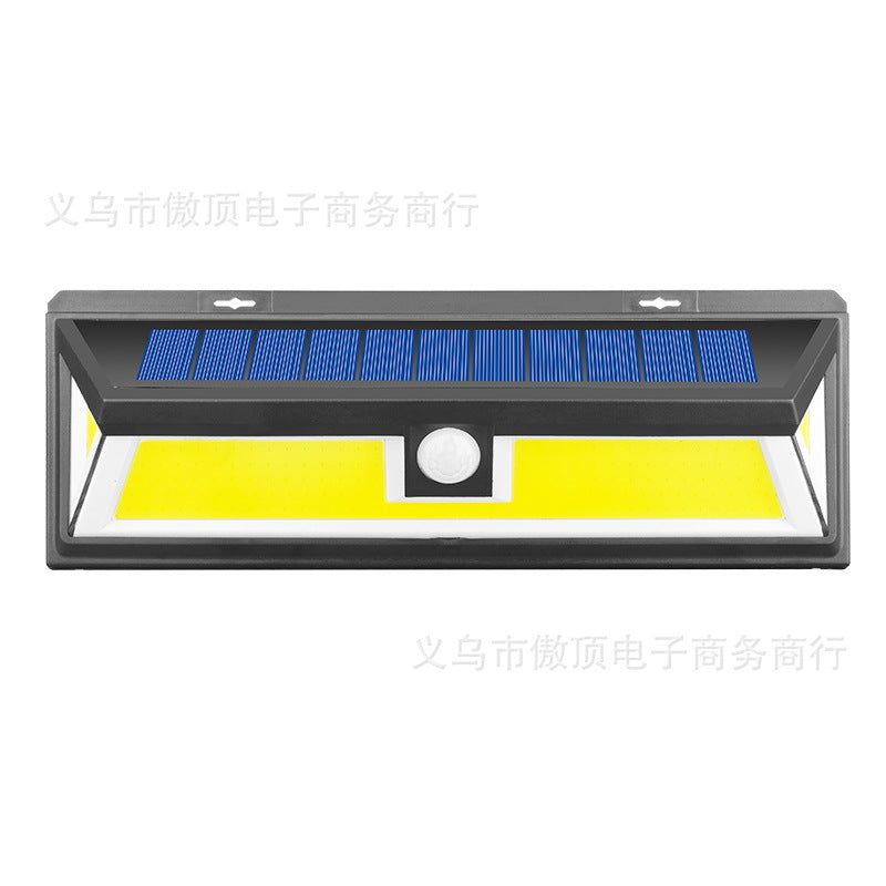 New Solar Wall Light Outdoor Human Body Sensor Light COB Courtyard Home Lighting Street Lamp Waterproof LED Garage Light