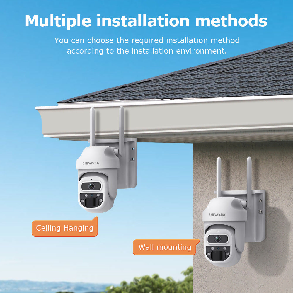 Factory Direct Sales4G Wireless solar camera with multi-zone coverage300Wanshuang Night Vision Garage Corridor Monitoring