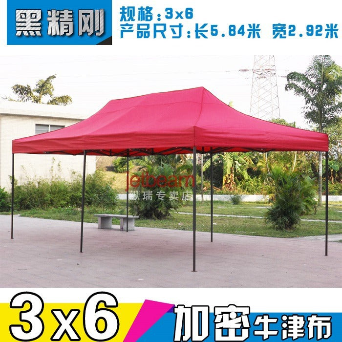 Outdoor Four-Legged Advertising Tent with Printed Text, Retractable Folding Sunshade Large Umbrella, Four-Corner Rainproof and Sunproof Shelter for Stall Use