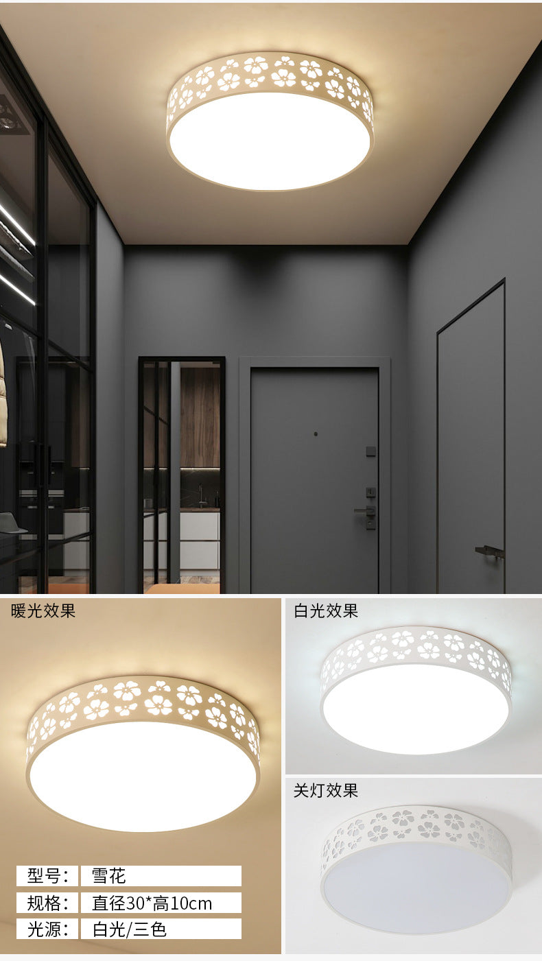 led Ceiling Lamp Nordic Simple Living Room Lamp Round Bedroom Children's Lamp Balcony Corridor Engineering Ceiling Light Fixture