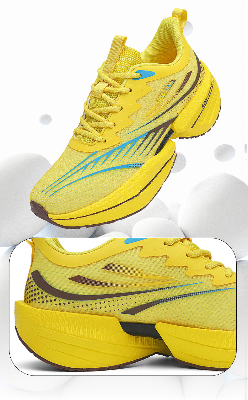 ROANK Men's Running Shoes Ultra-Light Sports Shoes for Teenagers Non-Slip Thick Sole Height Increasing Running Shoes for Middle School Students