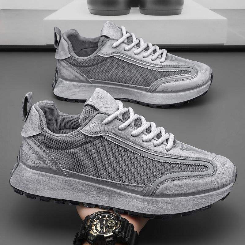 Men's Shoes Summer New Breathable Mesh Versatile Dad Casual Sneakers Height-Increasing Thick-Soled Vintage Dirty Shoes CH0003