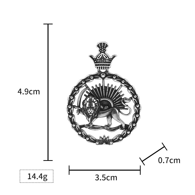 New Vintage Style Retro Stainless Steel Lion Pendant Men's Niche Titanium Steel Necklace Accessories Factory Wholesale