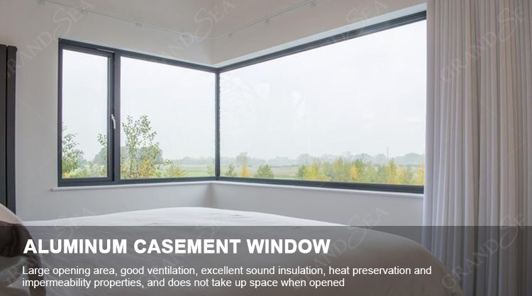 New Products Latest Design Double Glazed Windows Double French Aluminum Window With Grill Design